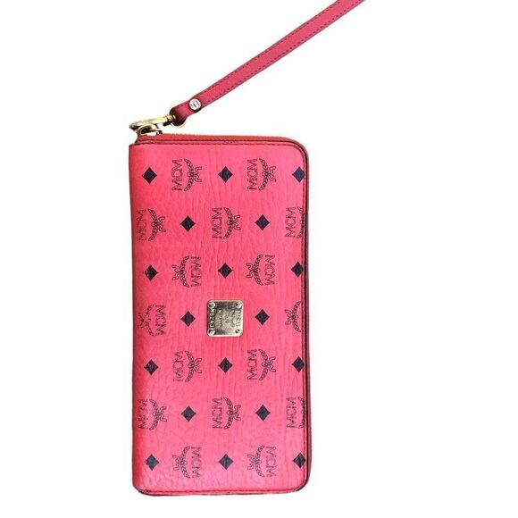 Red MCM Wallet With Removable Strap - Picture 3 of 16
